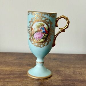 Vintage ESD Porcelain Demitasse Cup Rococo Style